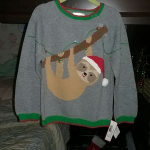 NWT Zubels size 4-5 holiday sloth sweater